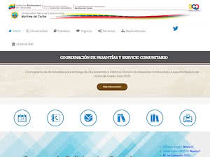 Universidad Nacional Experimental Marítima del Caribe's official website homepage screenshot
