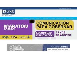Universidad Nacional Guillermo Brown's official website homepage screenshot