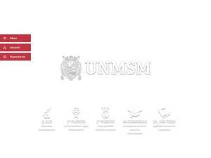 Universidad Nacional Mayor de San Marcos's official website homepage screenshot