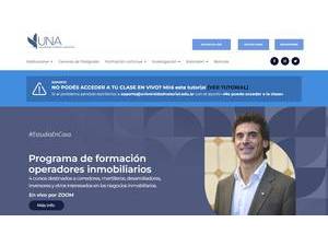 Universidad Notarial Argentina's official website homepage screenshot