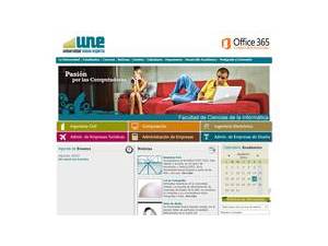 Universidad Nueva Esparta's official website homepage screenshot