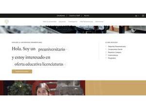 Universidad Panamericana's official website homepage screenshot