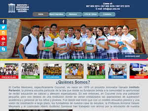 Universidad Partenón Cozumel A.C.'s official website homepage screenshot