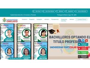 Universidad Particular de Chiclayo's official website homepage screenshot
