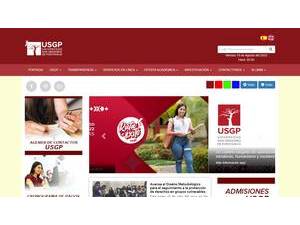 Universidad Particular San Gregorio de Portoviejo's official website homepage screenshot