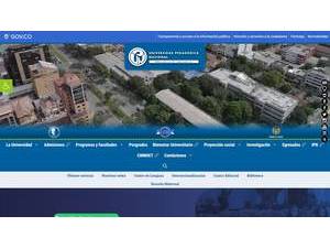 Universidad Pedagógica Nacional's official website homepage screenshot