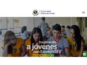 Universidad Pedro de Gante's official website homepage screenshot