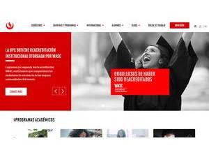 Universidad Peruana de Ciencias Aplicadas's official website homepage screenshot