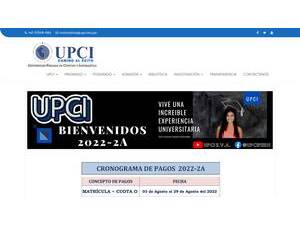 Universidad Peruana de Ciencias e Informatica's official website homepage screenshot