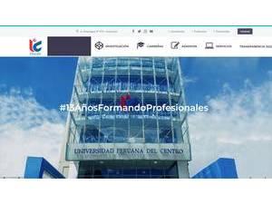 Universidad Peruana del Centro's official website homepage screenshot