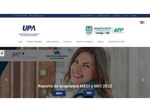 Universidad Politécnica de Aguascalientes's official website homepage screenshot