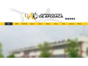 Universidad Politécnica de Apodaca's official website homepage screenshot