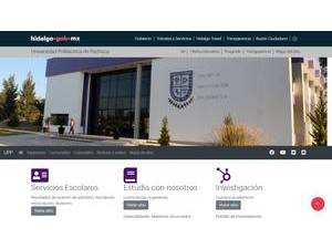 Universidad Politécnica de Pachuca's official website homepage screenshot