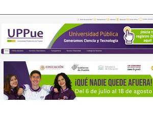 Universidad Politécnica de Puebla's official website homepage screenshot