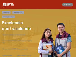 Universidad Politécnica de Tlaxcala's official website homepage screenshot