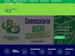 Universidad Politécnica del Golfo de México's official website homepage screenshot