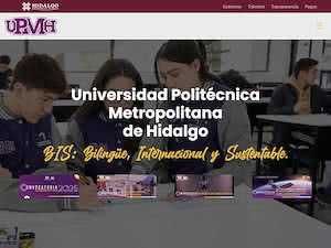 Universidad Politécnica Metropolitana de Hidalgo's official website homepage screenshot