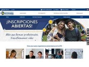 Universidad Politécnica Salesiana's official website homepage screenshot