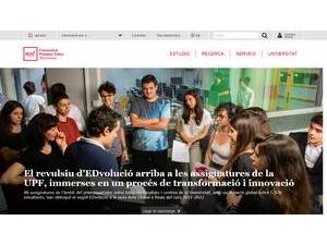 Universidad Pompeu Fabra's official website homepage screenshot