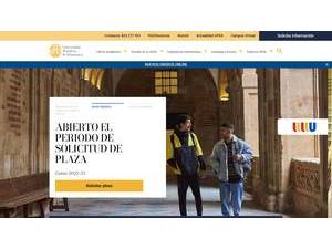 Universidad Pontificia de Salamanca's official website homepage screenshot