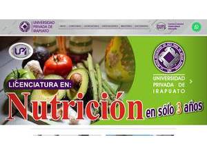 Universidad Privada de Irapuato's official website homepage screenshot