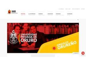 Universidad Privada de Oruro's official website homepage screenshot