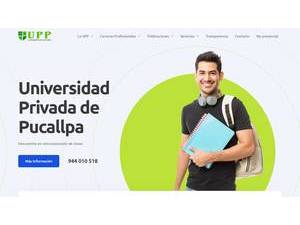 Universidad Privada de Pucallpa's official website homepage screenshot