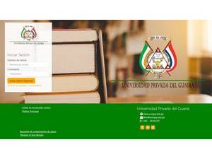 Universidad Privada del Guairá's official website homepage screenshot