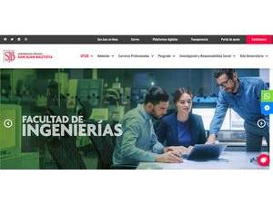 Universidad Privada San Juan Bautista's official website homepage screenshot