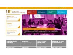 Universidad Provincial de Córdoba's official website homepage screenshot