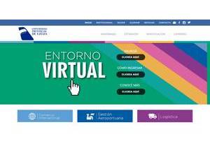 Universidad Provincial de Ezeiza's official website homepage screenshot