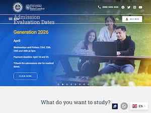 Universidad Rafael Landívar's official website homepage screenshot