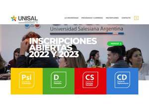 Universidad Salesiana's official website homepage screenshot