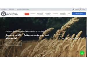 Universidad San Sebastián's official website homepage screenshot