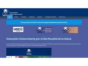 Universidad Santa Clara de Asís's official website homepage screenshot