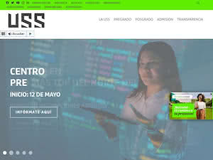 Universidad Señor de Sipán's official website homepage screenshot