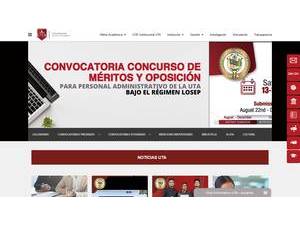 Universidad Técnica de Ambato's official website homepage screenshot