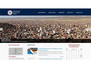 Universidad Técnica de Oruro's official website homepage screenshot