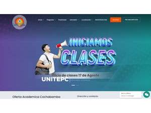 Universidad Técnica Privada Cosmos's official website homepage screenshot