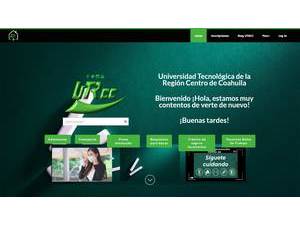 Universidad Tecnológica de la Región Centro de Coahuila's official website homepage screenshot