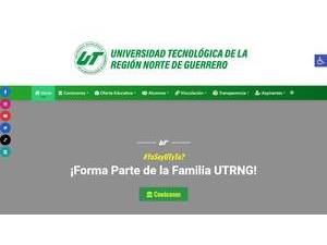 Universidad Tecnológica de la Región Norte de Guerrero's official website homepage screenshot