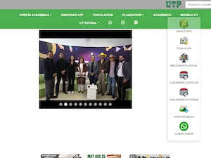 Universidad Tecnológica de Parral's official website homepage screenshot