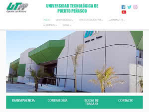 Universidad Tecnológica de Puerto Peñasco's official website homepage screenshot
