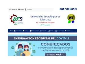 Universidad Tecnológica de Salamanca's official website homepage screenshot