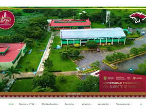 Universidad Tecnológica del Sureste de Veracruz's official website homepage screenshot