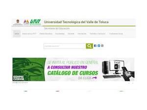 Universidad Tecnológica del Valle de Toluca's official website homepage screenshot