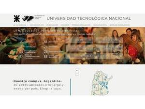 Universidad Tecnológica Nacional's official website homepage screenshot