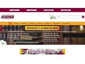Universidad Tecnológica Oteima's official website homepage screenshot