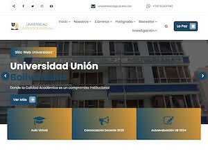 Universidad Unión Bolivariana's official website homepage screenshot
