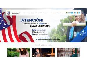 Universidad Yacambú's official website homepage screenshot